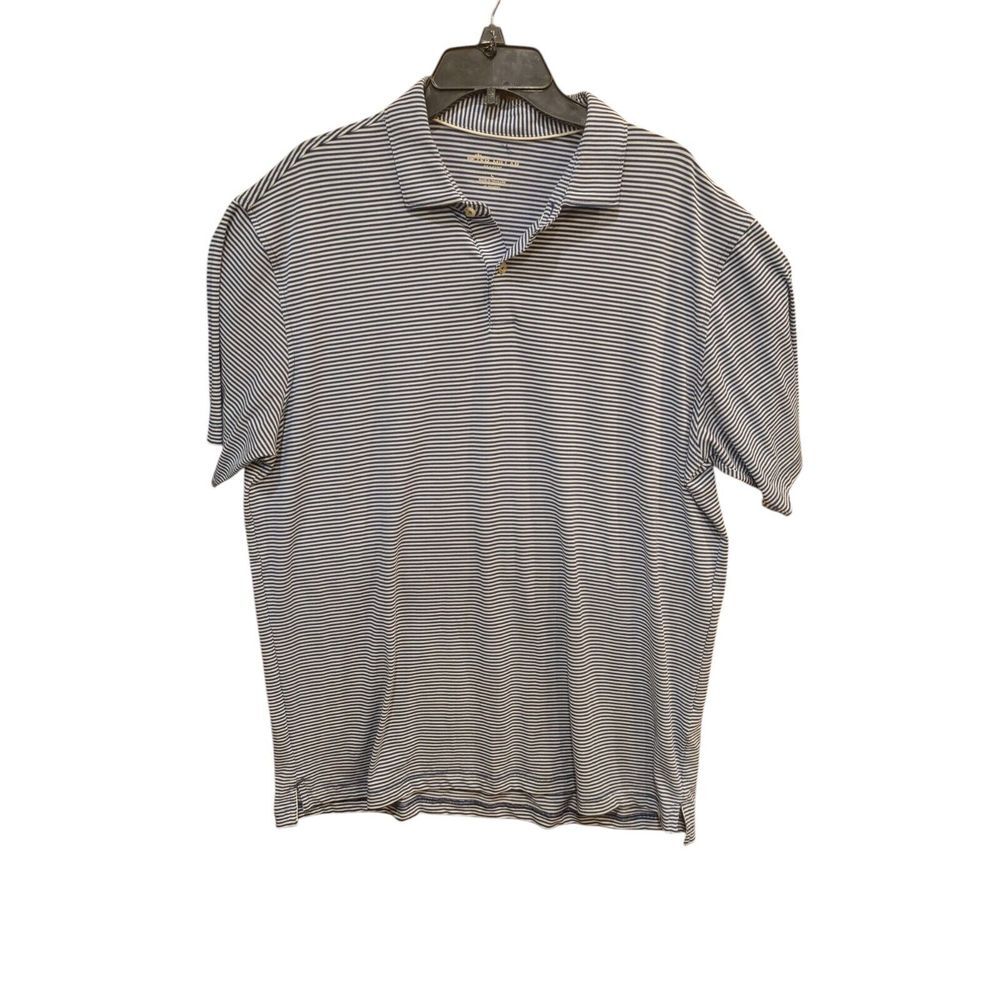 Peter Millar Polo Shirt Mens‎ Large Striped Seaside Wash Golf Tennis Preppy